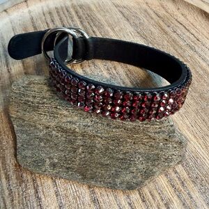 Elegant Black and Red Swarovski Crystal Bracelet